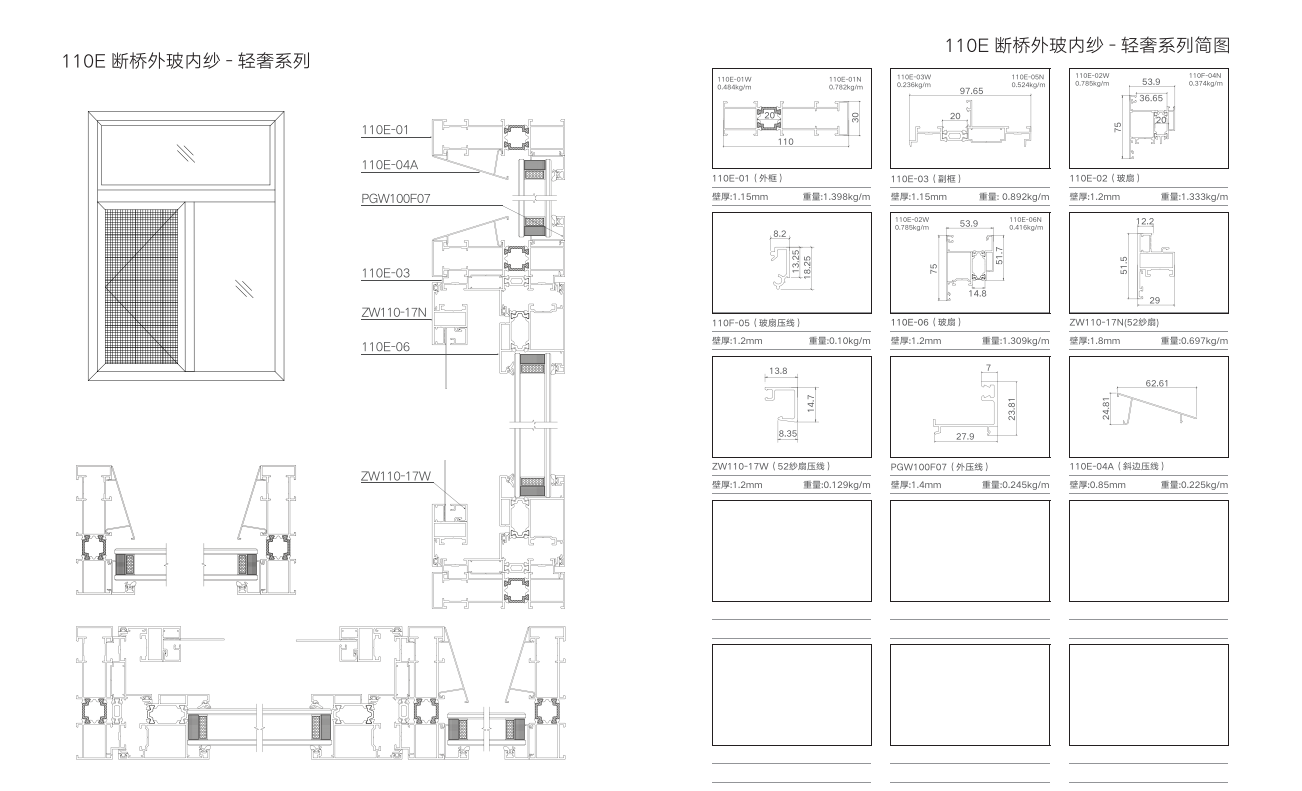 110E平開(kāi)窗-輕奢系列